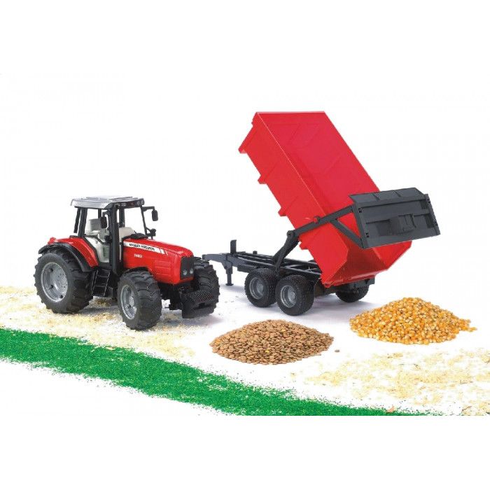 Traktor Massey Ferguson 7480 s prívesom – Obrázok 2