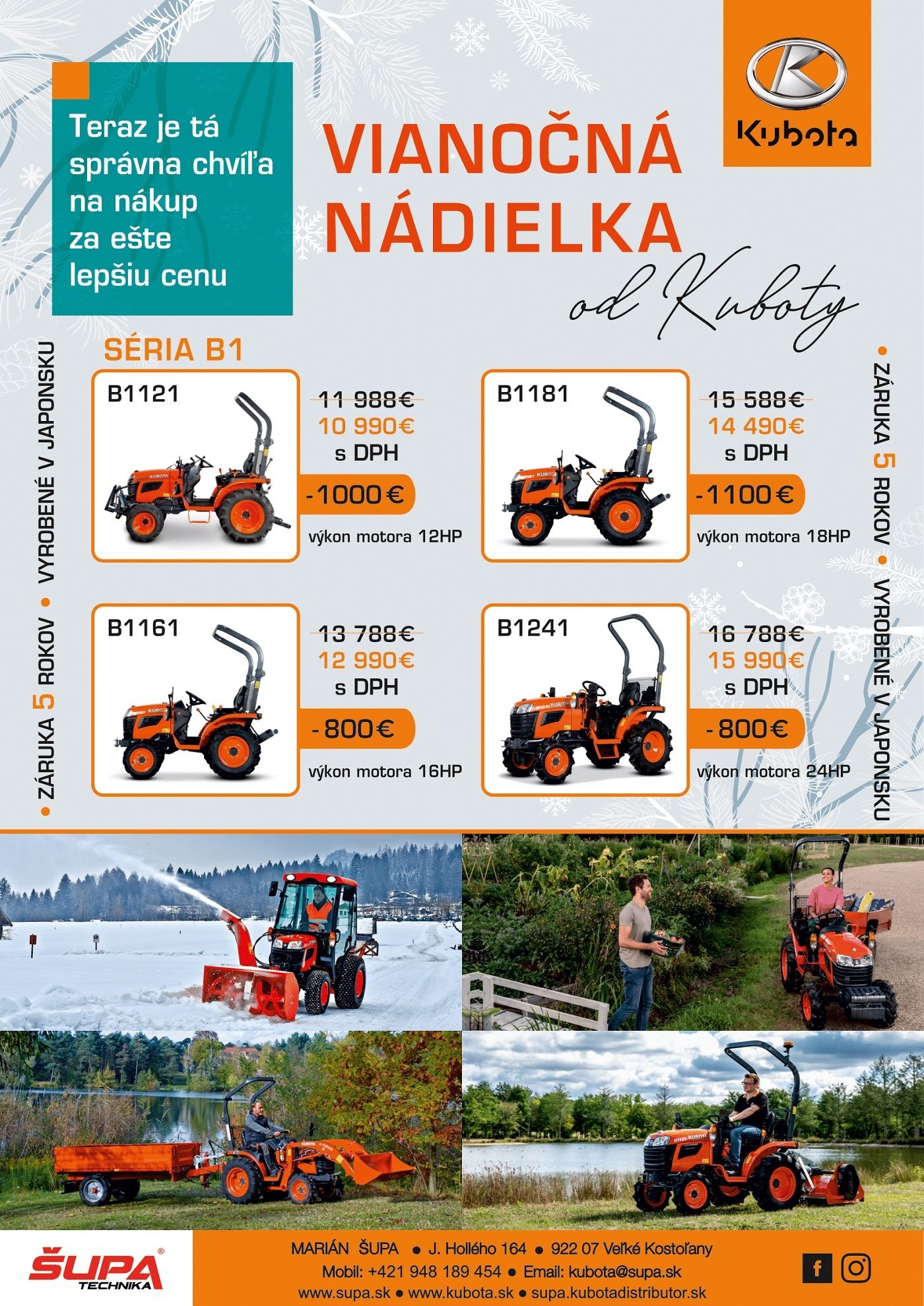 Traktor Kubota B1241 – Obrázok 4